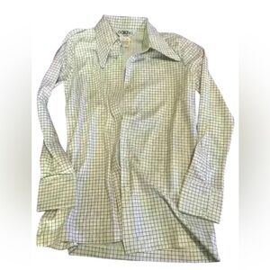 Vintage 70’s button  down blouse ladies size small white